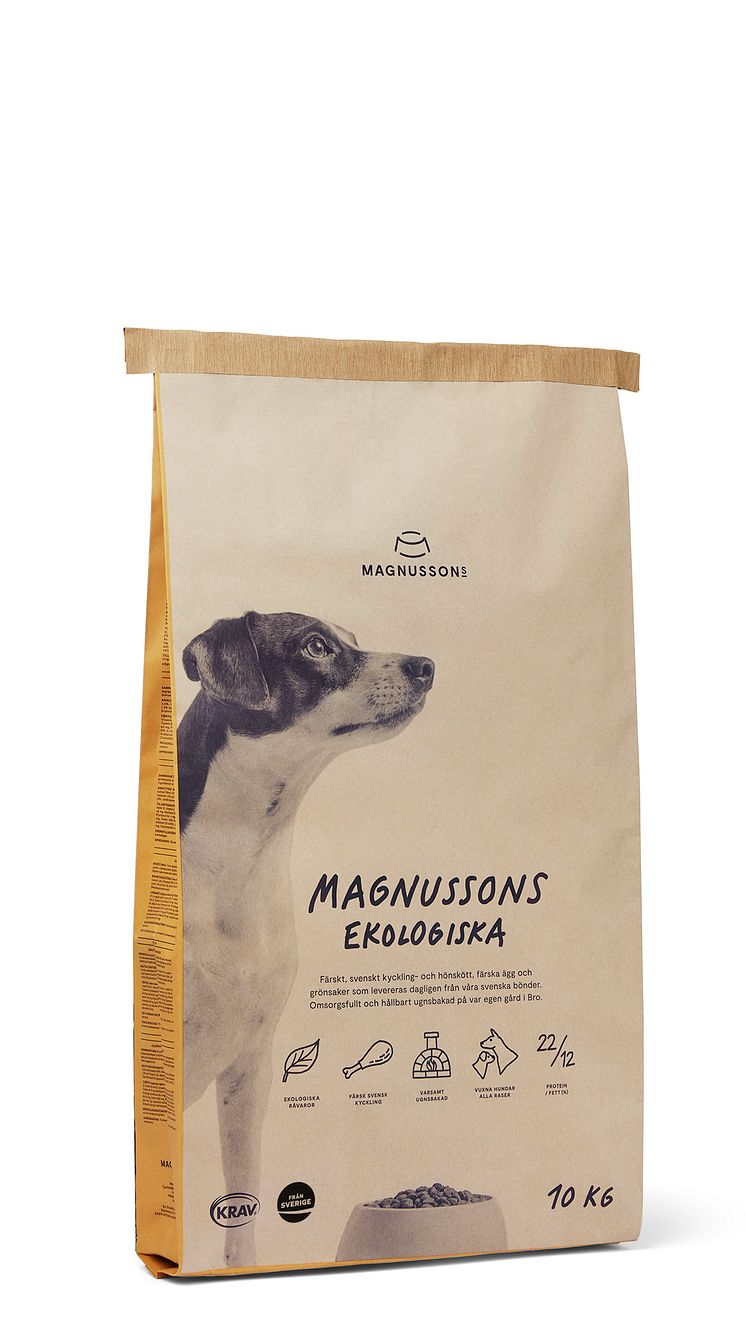 Magnussons ekologiska hundmat,  ursprungsmärkt Från Sverige