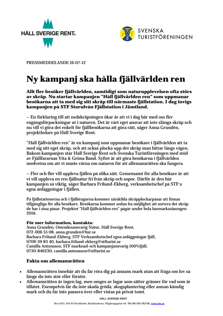 ​Ny kampanj ska hålla fjällvärlden ren