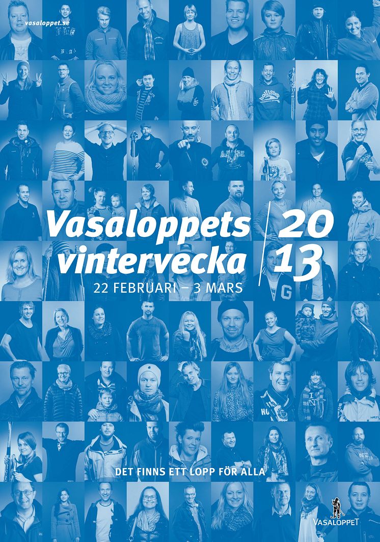 2013 års Vasaloppsaffisch har 81 huvudpersoner!