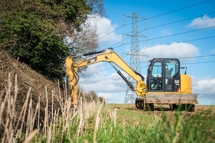 Cat 308E2 CR minigävare - från sidan