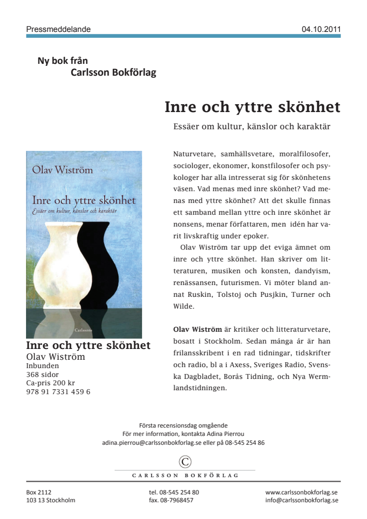 Ny bok: Inre och yttre skönhet