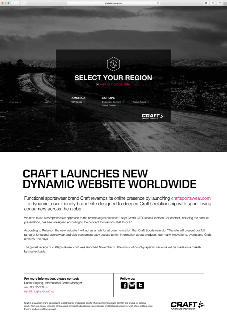 Craft launches new dynamic website worldwide 