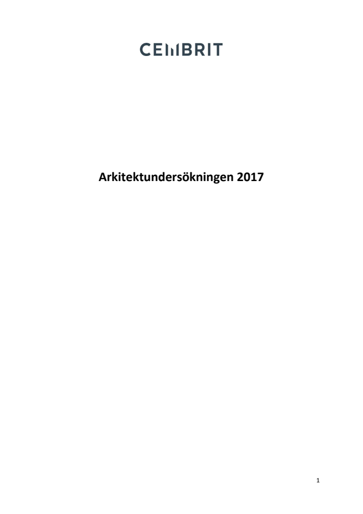 Arkitektundersökningen 2017 om höga hus