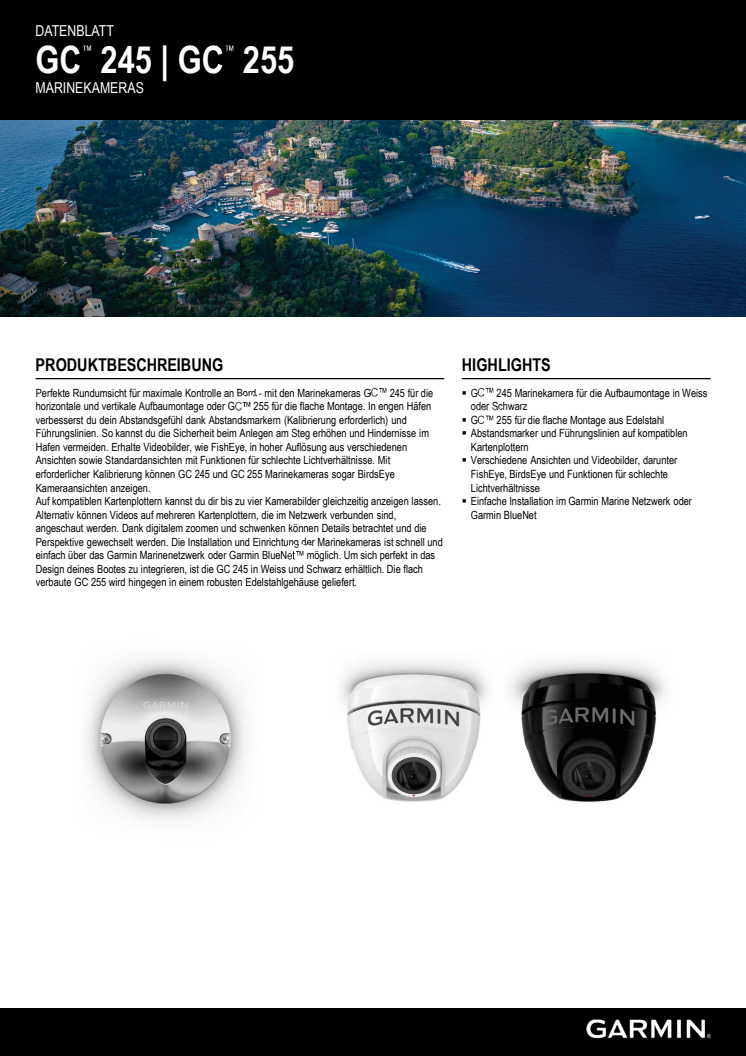 Datenblatt CH Garmin GC 245-255