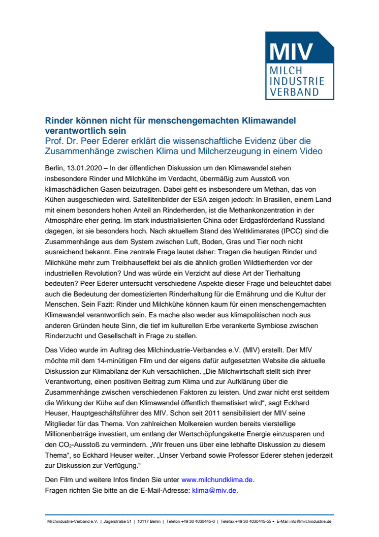 Rinder können nicht für menschengemachten Klimawandel verantwortlich sein 