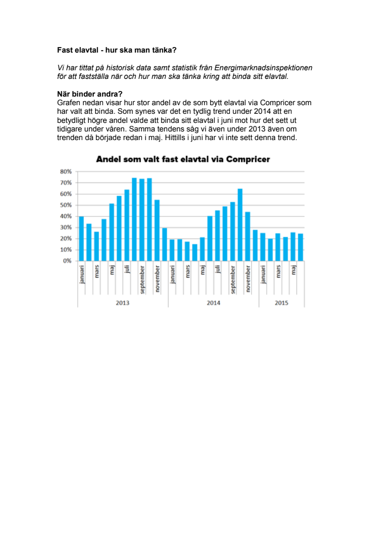 Fast elavtal - hur ska man tänka?