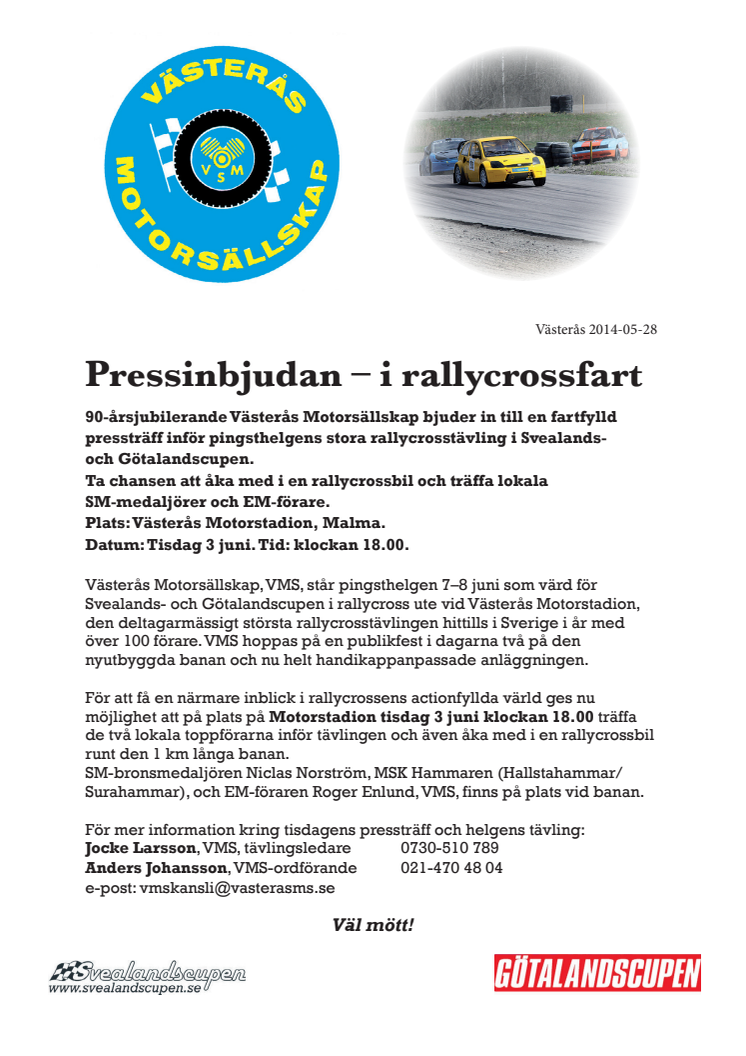 Rallycrossfest på Västerås Motorstadion