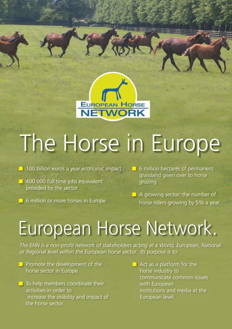Information från det Europeiska Hästnätverket