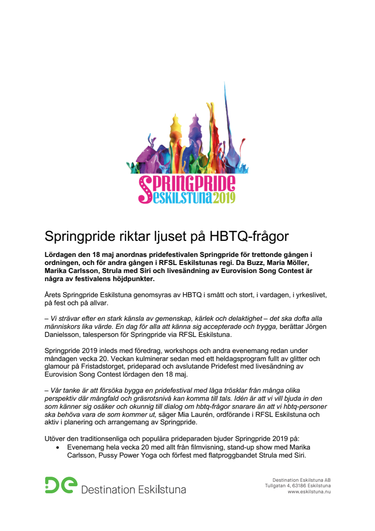 Springpride riktar ljuset på HBTQ-frågor