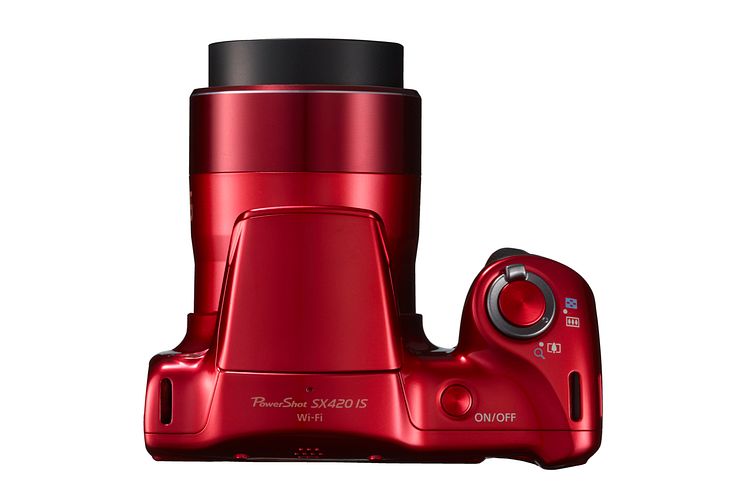 Canon PowerShot SX420 IS röd ovanifrån