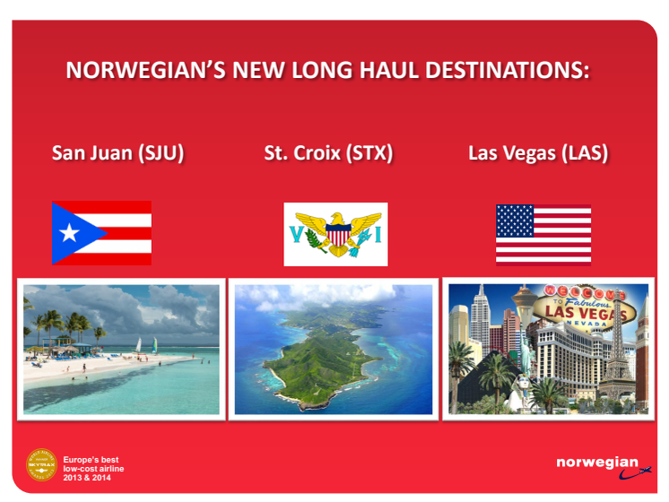 Information about Norwegian's new Long-Haul destinations
