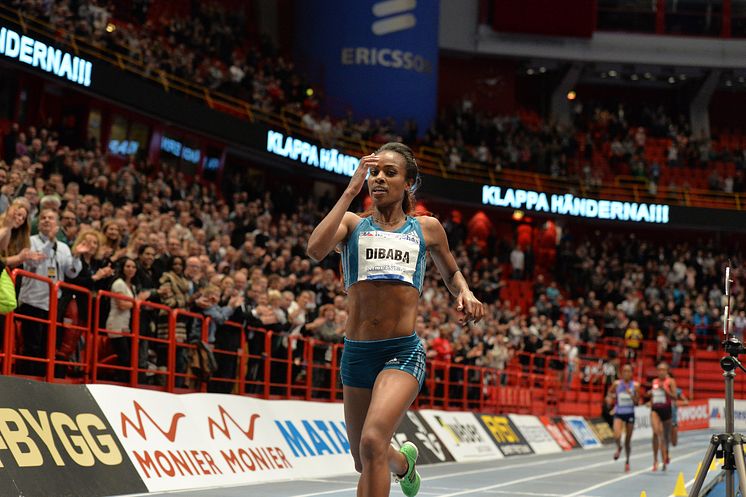 Genzebe Dibaba i Globen-galan Foto: Deca Text & Bild