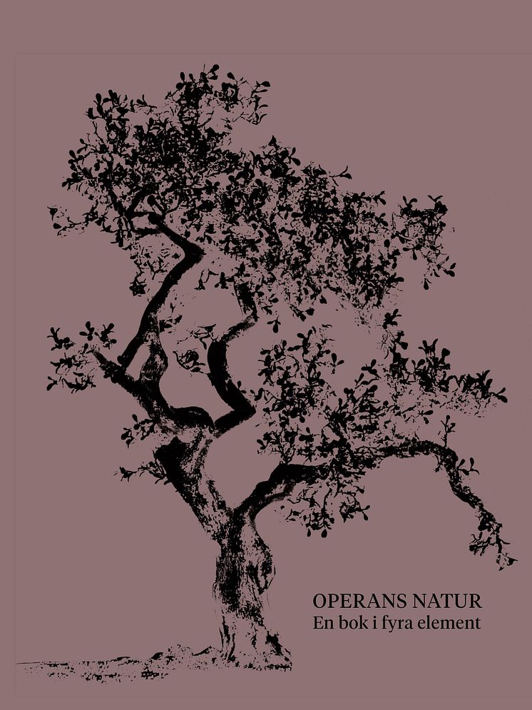 Omslag till GöteborgsOperans bok "Operans natur. En bok i fyra element" (red Astrid Pernille Hartmann)