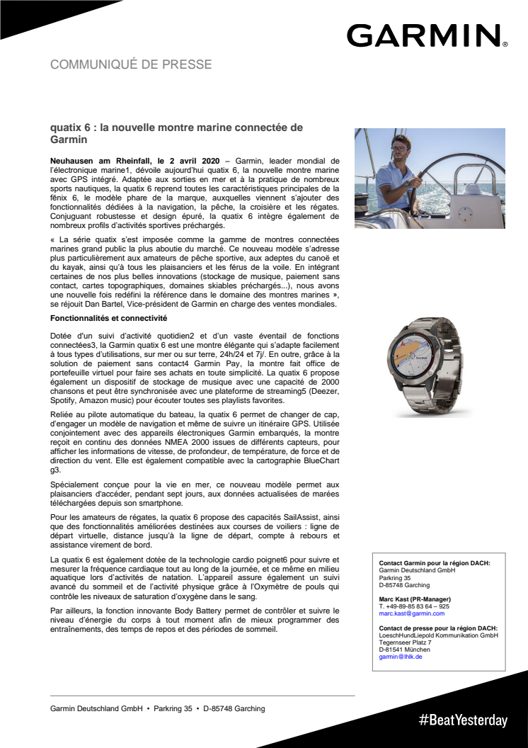 quatix 6 : la nouvelle montre marine connectée de Garmin