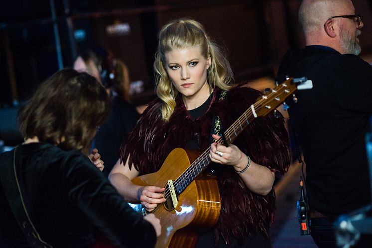 Good Harvest värmer upp backstage under Idrottsgalan den 15 januari 2018 i Stockholm.