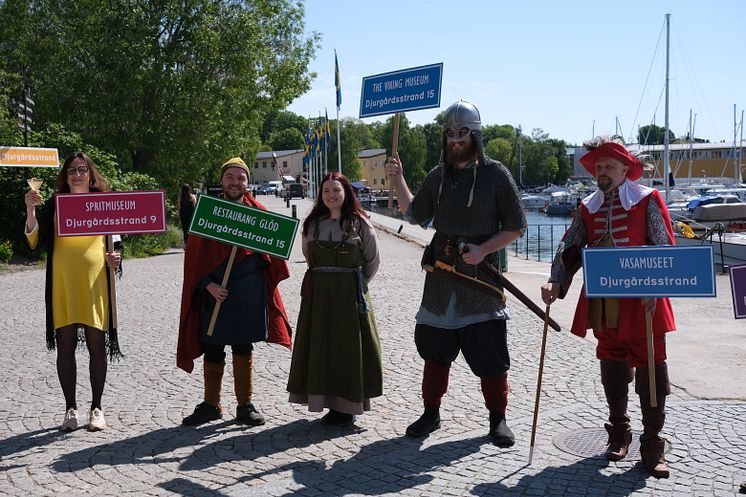 Attraktionerna vid invigning av Djurgårdsstrand2021-06-03