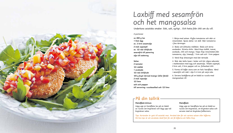Itrim-recept: Laxbiff med sesamfrön och het mangosalsa