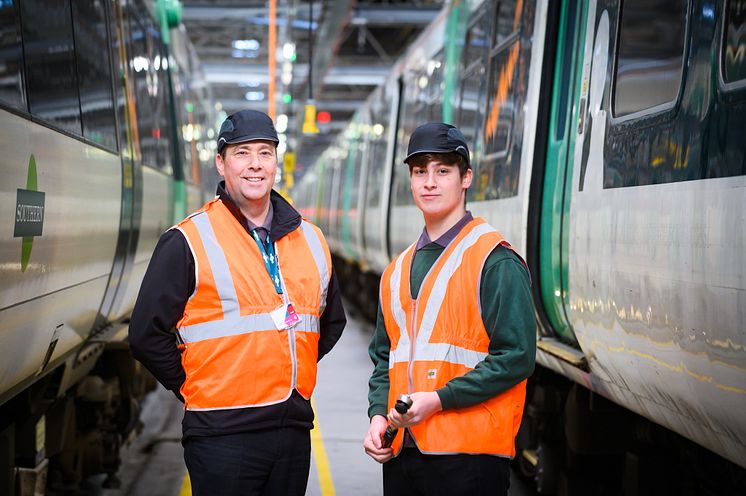 Kevin and his son Samuel are both studying apprenticeships