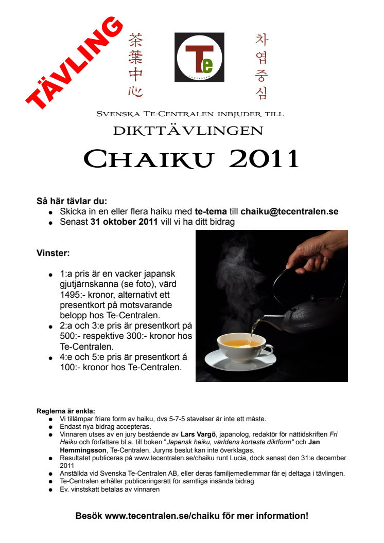 Inbjudan till Chaiku 2011