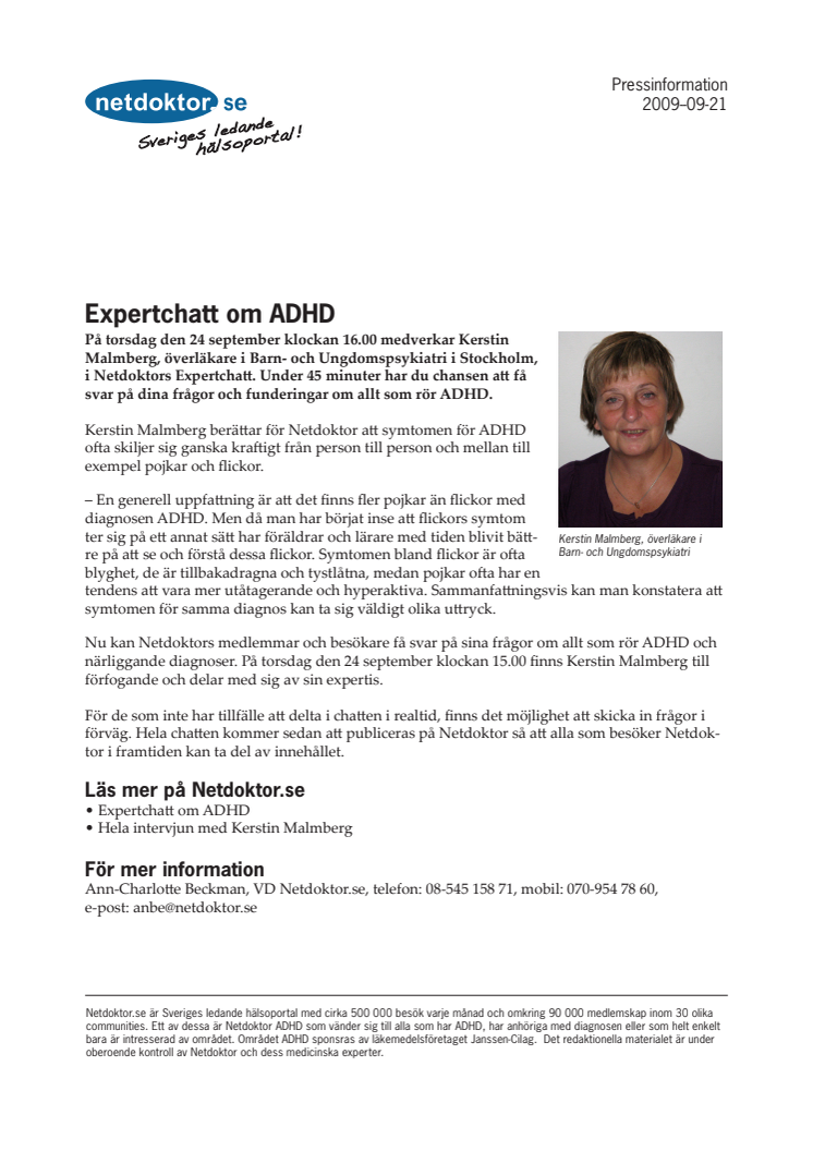 Expertchatt om ADHD