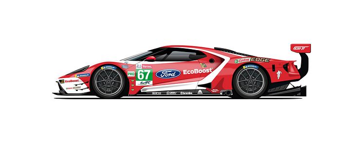 Ford hylder Le Mans-sejre med unikke Ford GT-design