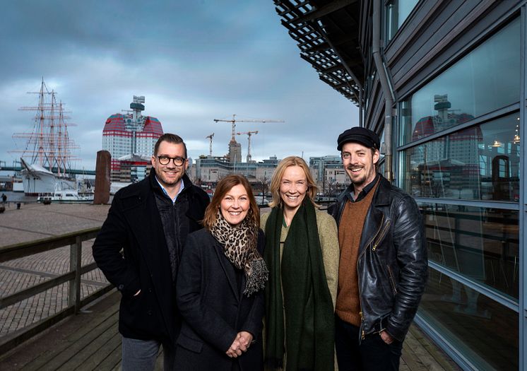 Henning Ruhe, konstnärlig chef Opera/drama GöteborgsOperan, Christina Björklund, vd, Simon Ljungman och Victoria Brattström.