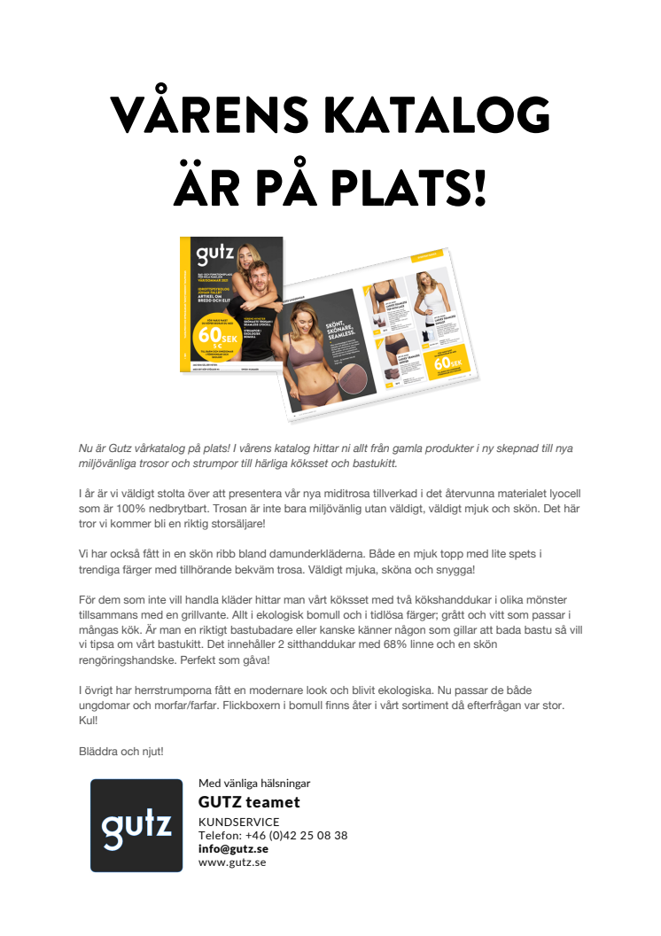 VÅRENS GUTZ KATALOG ÄR PÅ PLATS!