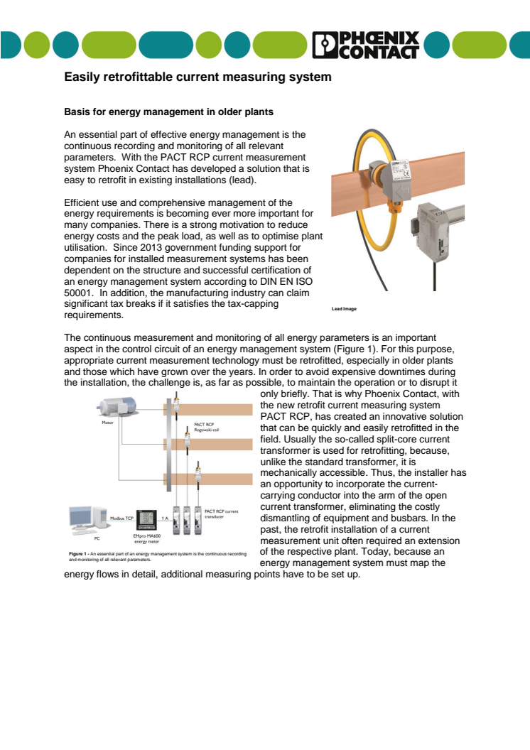 Easily retrofittable current measuring system