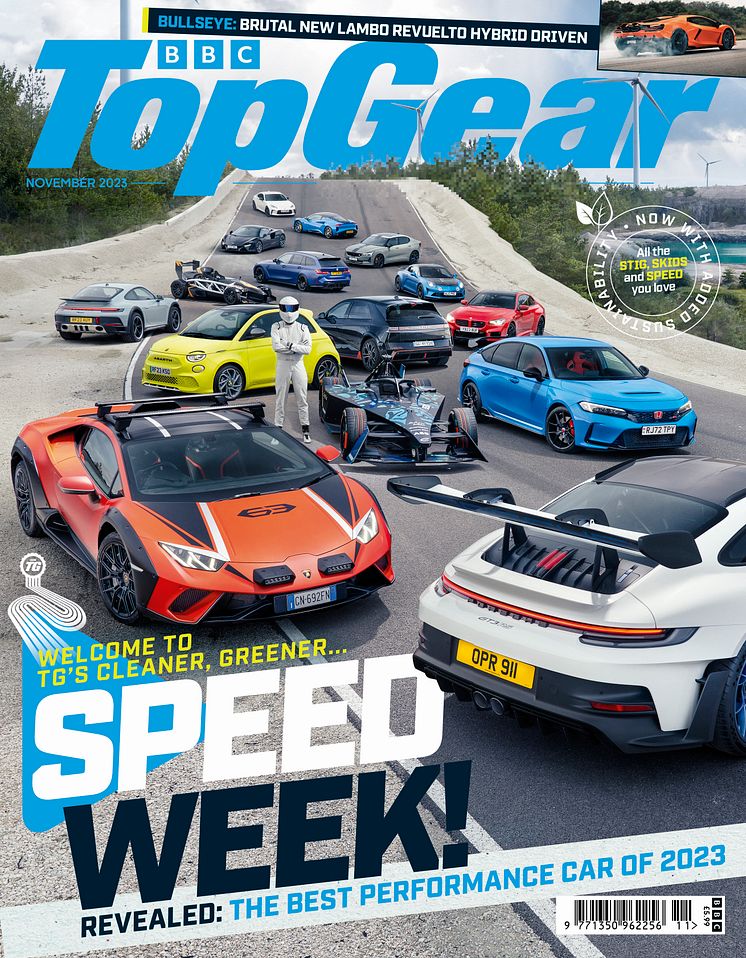 GotlandRing på omslaget av TopGear Magazine, november 2023.