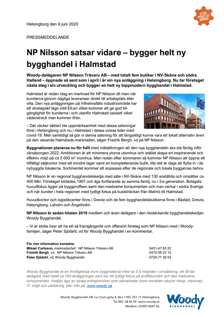 NP Nilsson satsar vidare – bygger helt ny bygghandel i Halmstad!
