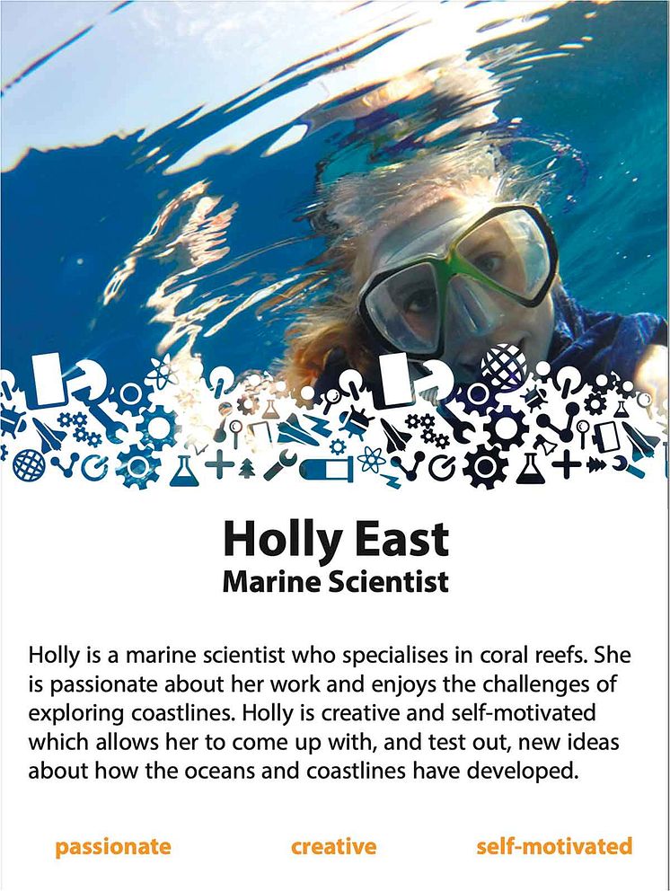 Information on Dr Holly East from Northumbria University was one of the Scientist or STEM professionals of the week shared with children..jpeg