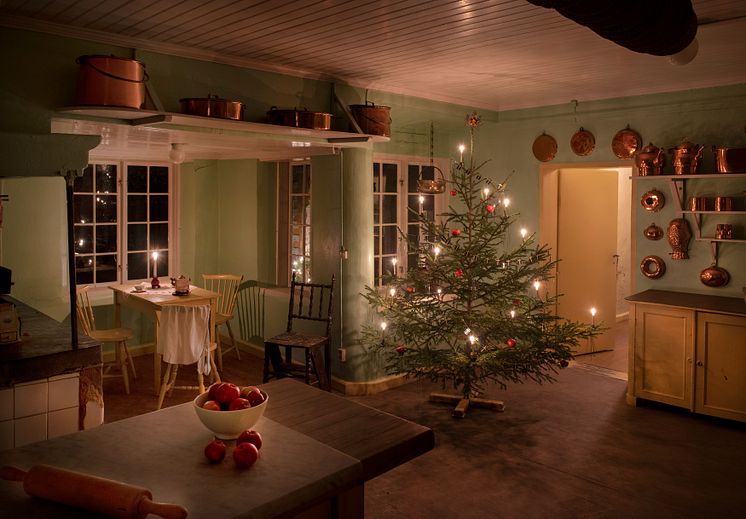 Julstämning i köket på Julita gård.