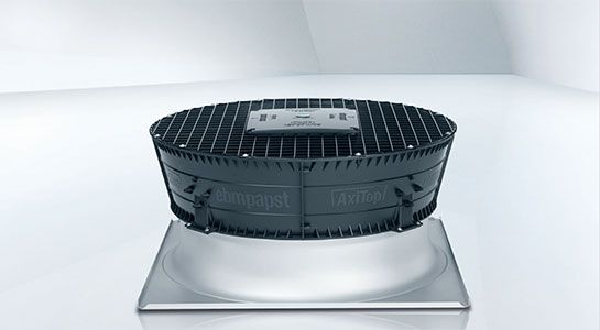 Diffusorn AxiTop ökar verkningsgraden och minskar ljudet i kylanläggningen