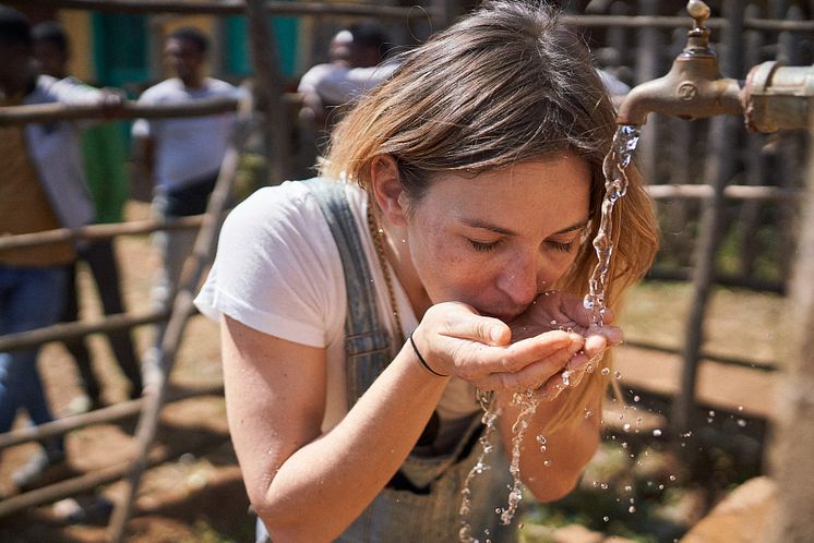 Jeannine Michaelsen mit Viva con Agua in Äthiopien