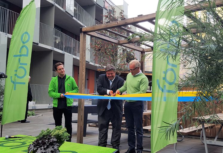 Invigning av kvarteret Kronan i Kongahälla, Kungälvs kommun. 