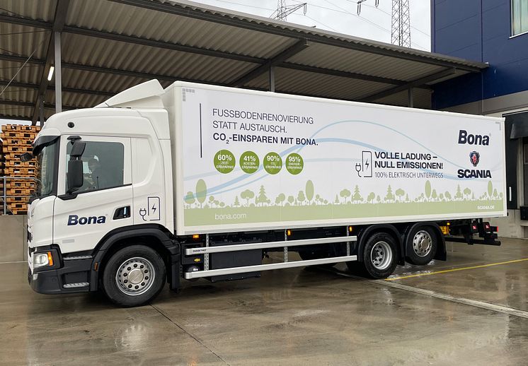 Scania und Bona fühlen sich jeweils in der Verantwortung, einen positiven Beitrag zur Reduzierung der Treibhausgase zu leisten.