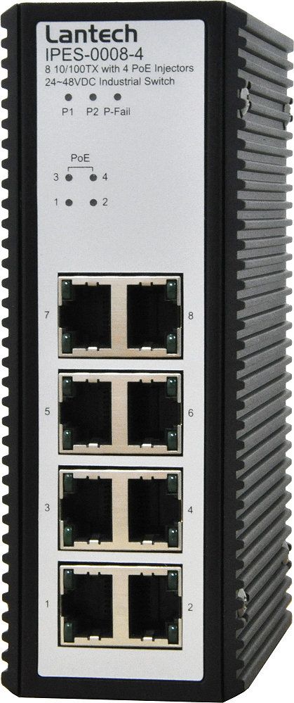 IPES-0008-4 Industriell unmanaged nätverksswitch