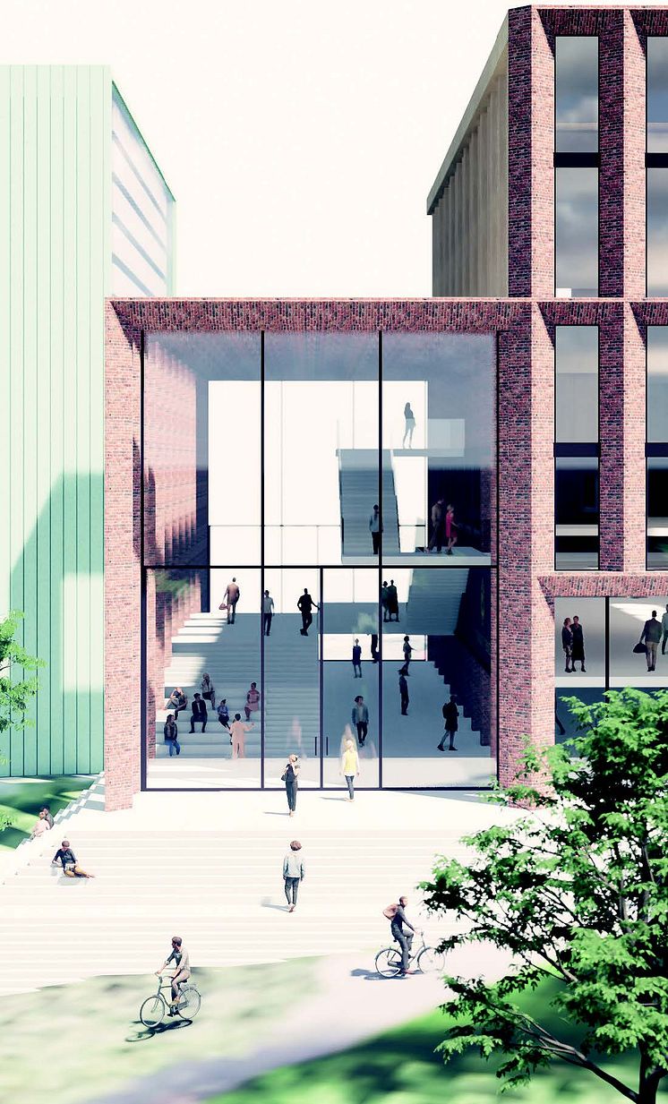 Förslag Ett-två-tre, arkitekttävling universitetsbiblioteket