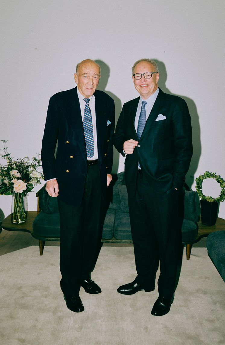 Jesper Bruun Rasmussen og Hans-Kristian Højsgaard, bestyrelsesformand for Bonhams. Foto af Jonas Pryner