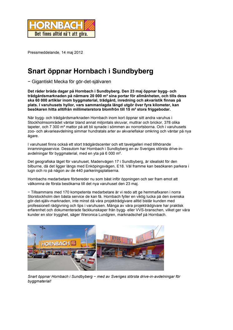 Snart öppnar Hornbach i Sundbyberg − Gigantiskt Mecka för gör-det-självaren 