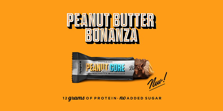 Nyhet från Barebells: Peanut Butter Core Bar.