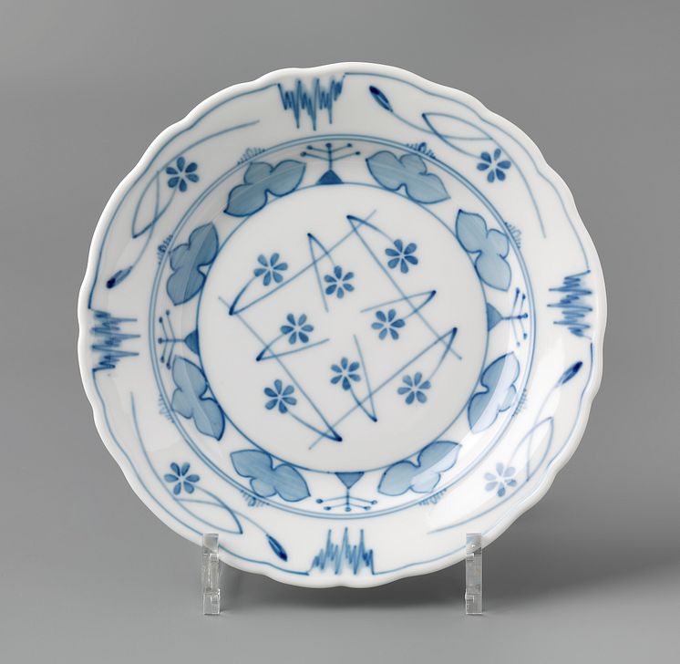 Blåveis / Blue Anemones, porselen, 1892, Gerhard Munthe