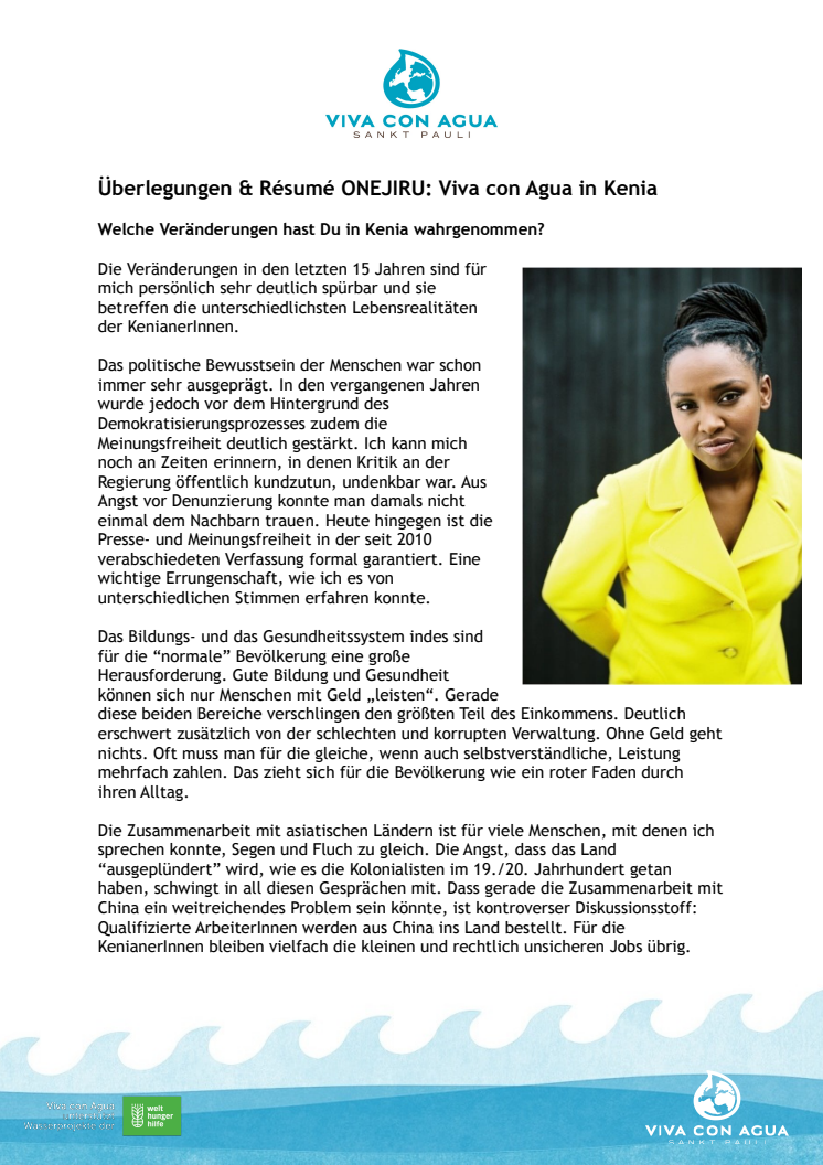 Onejiru: Einmal über Kenia nachgedacht