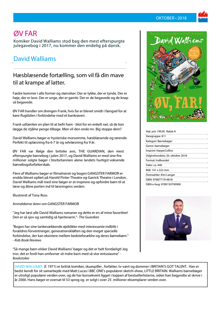 På vej fra HarperCollins: ØV FAR af David Walliams