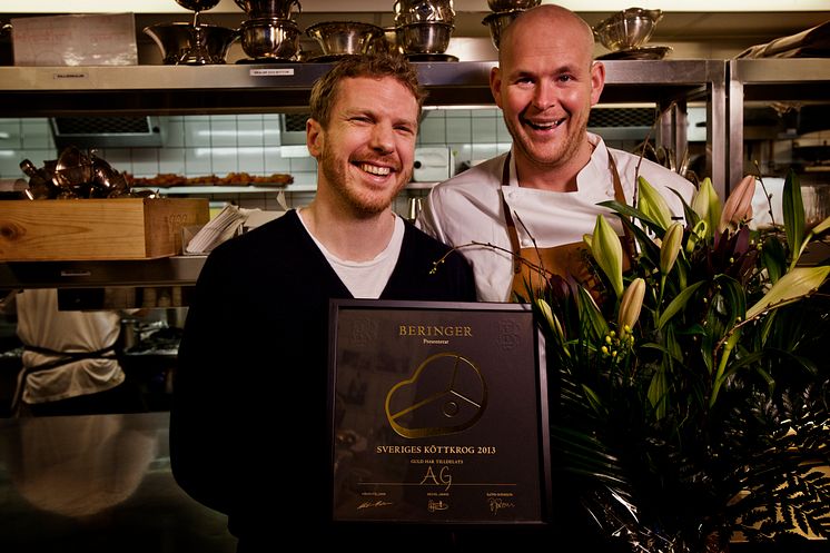 Klas Ljungquist och Johan Jureskog på restaurang AG