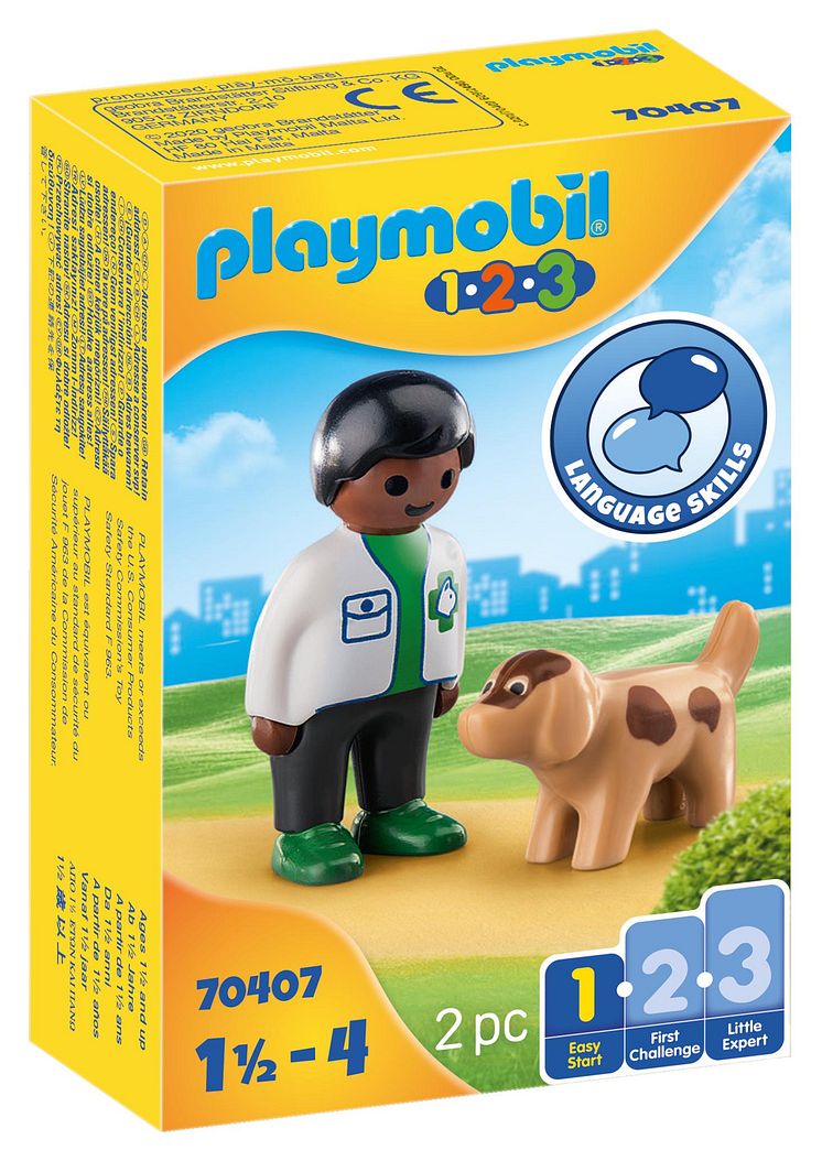 Tierarzt mit Hund (70407) von PLAYMOBIL 1.2.3