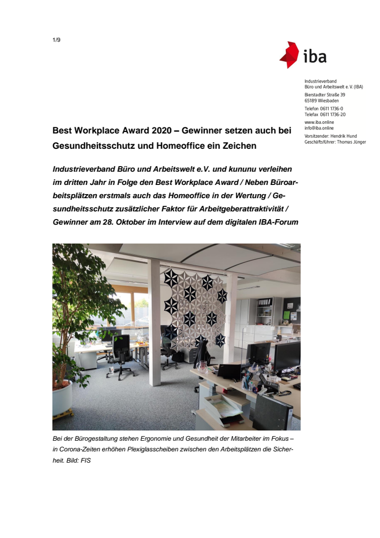 Best Workplace Award 2020 – Gewinner setzen auch bei Gesundheitsschutz und Homeoffice ein Zeichen