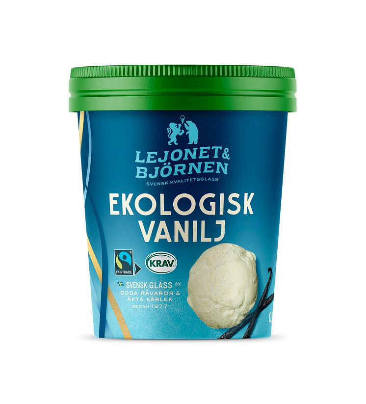 Ekologisk Vanilj glass Lejonet&Björnen