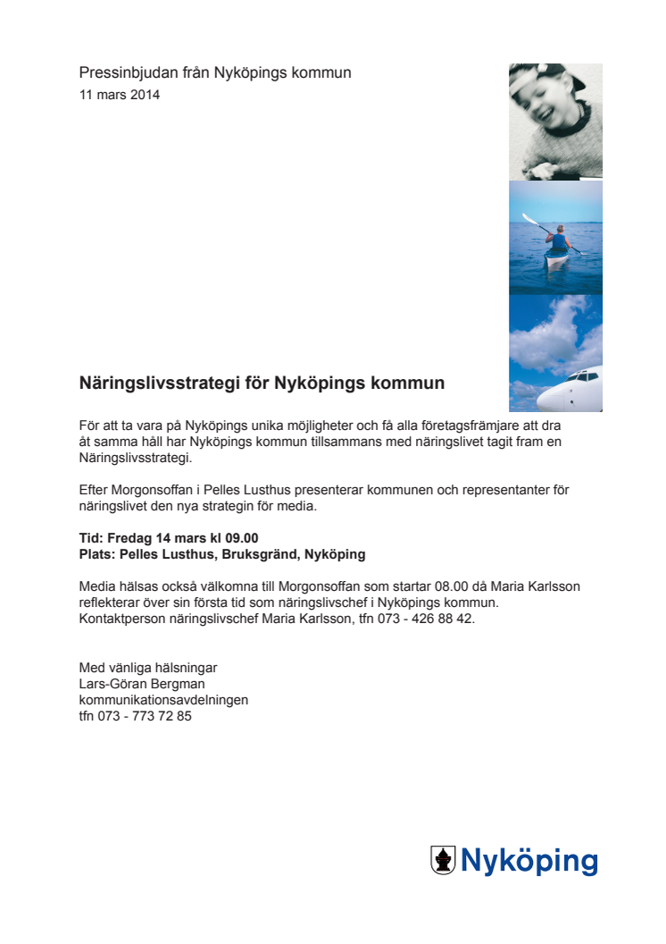 Pressinbjudan: Näringslivsstrategi för Nyköpings kommun