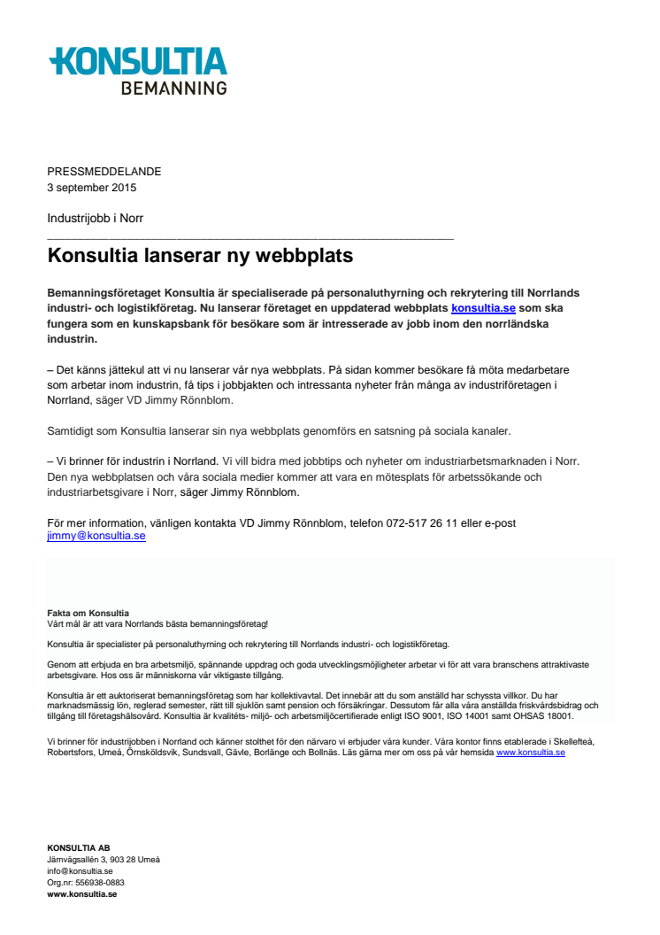 Konsultia lanserar ny webbplats